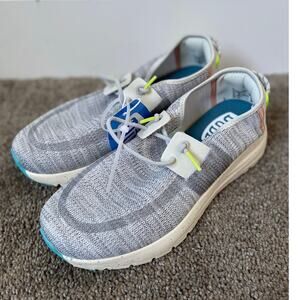 Hey Dude Gray Sirocco W/ Speckles Women's Slip On Shoes- Size 8